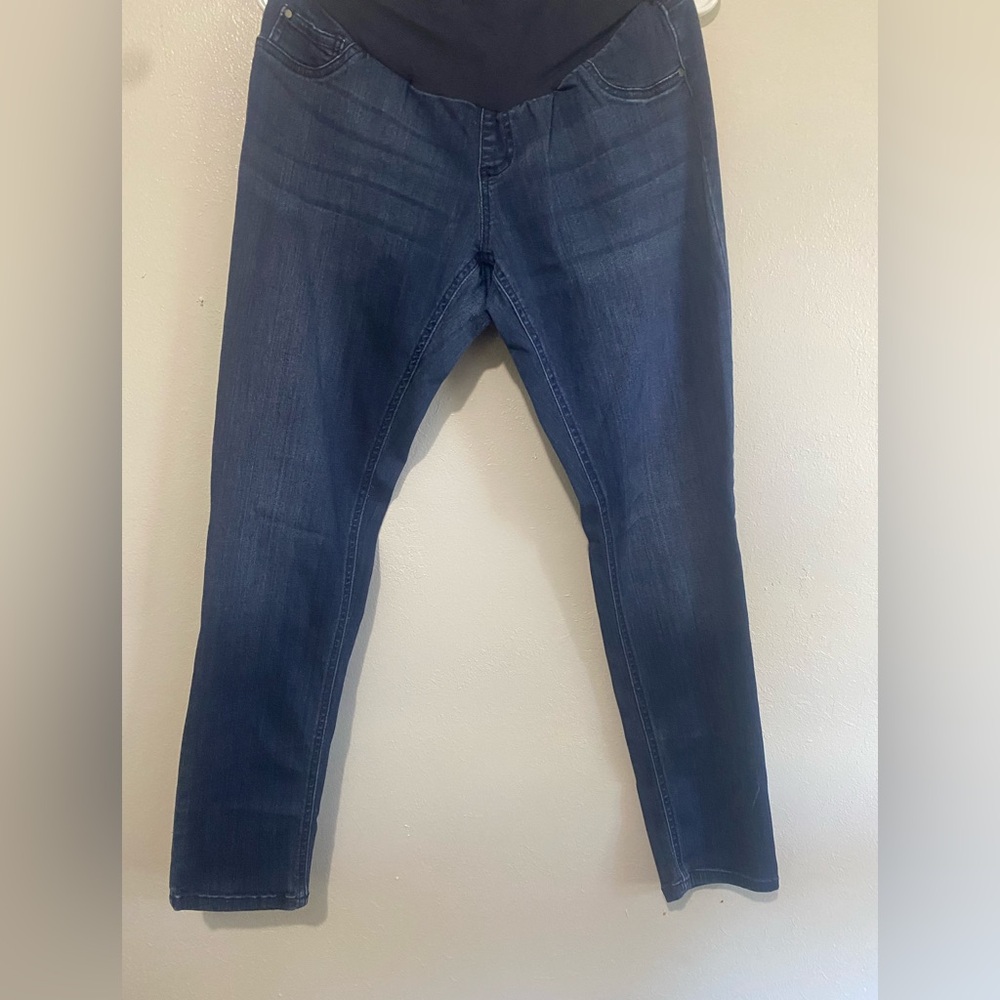 Indigo Blue Women's Maternity Dark Wash Skinny Jeans